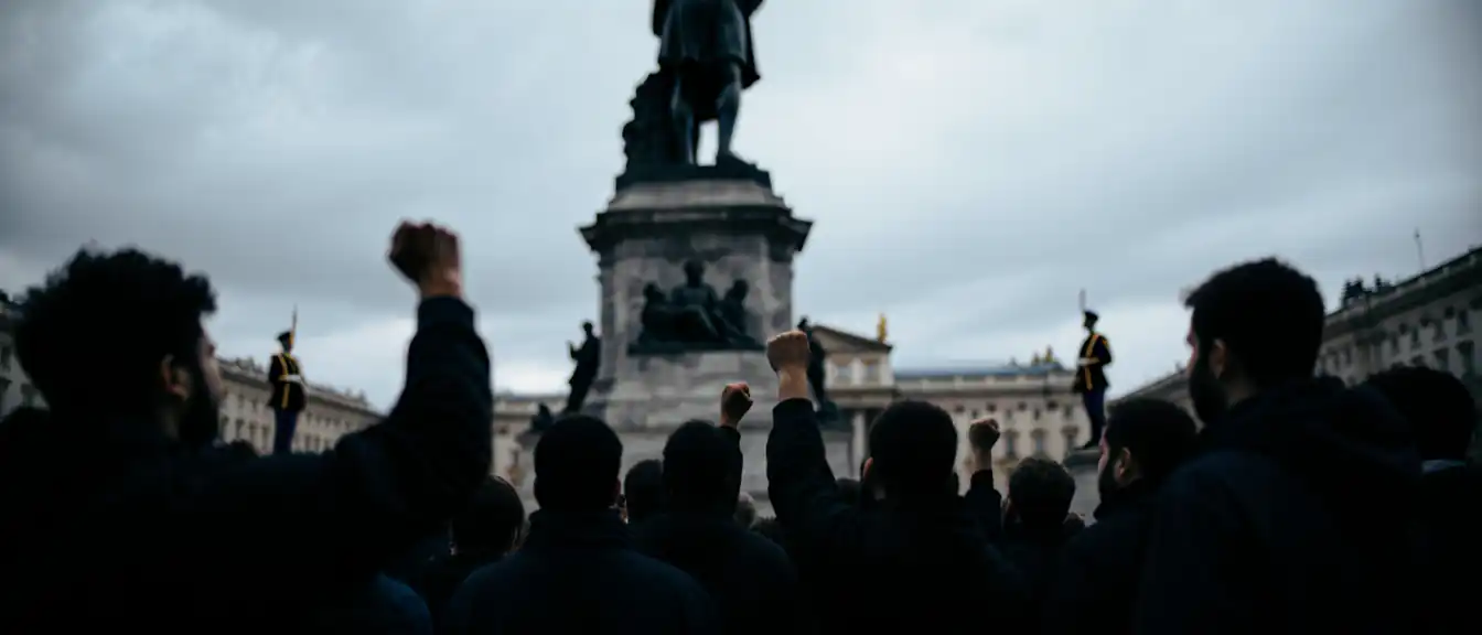 ЗАГОЛОВОТЕ: Под сенью памятника Романову: как протесты в Белграде сопровождали визит Зеленского